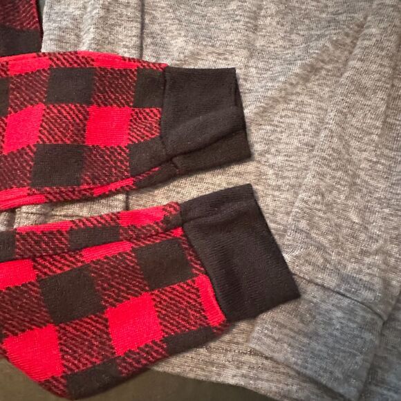PJ Essentials Sleepwear "Believe" Christmas Gray/Red Plaid Pajama Set. Youth 4T - Picture 6 of 8